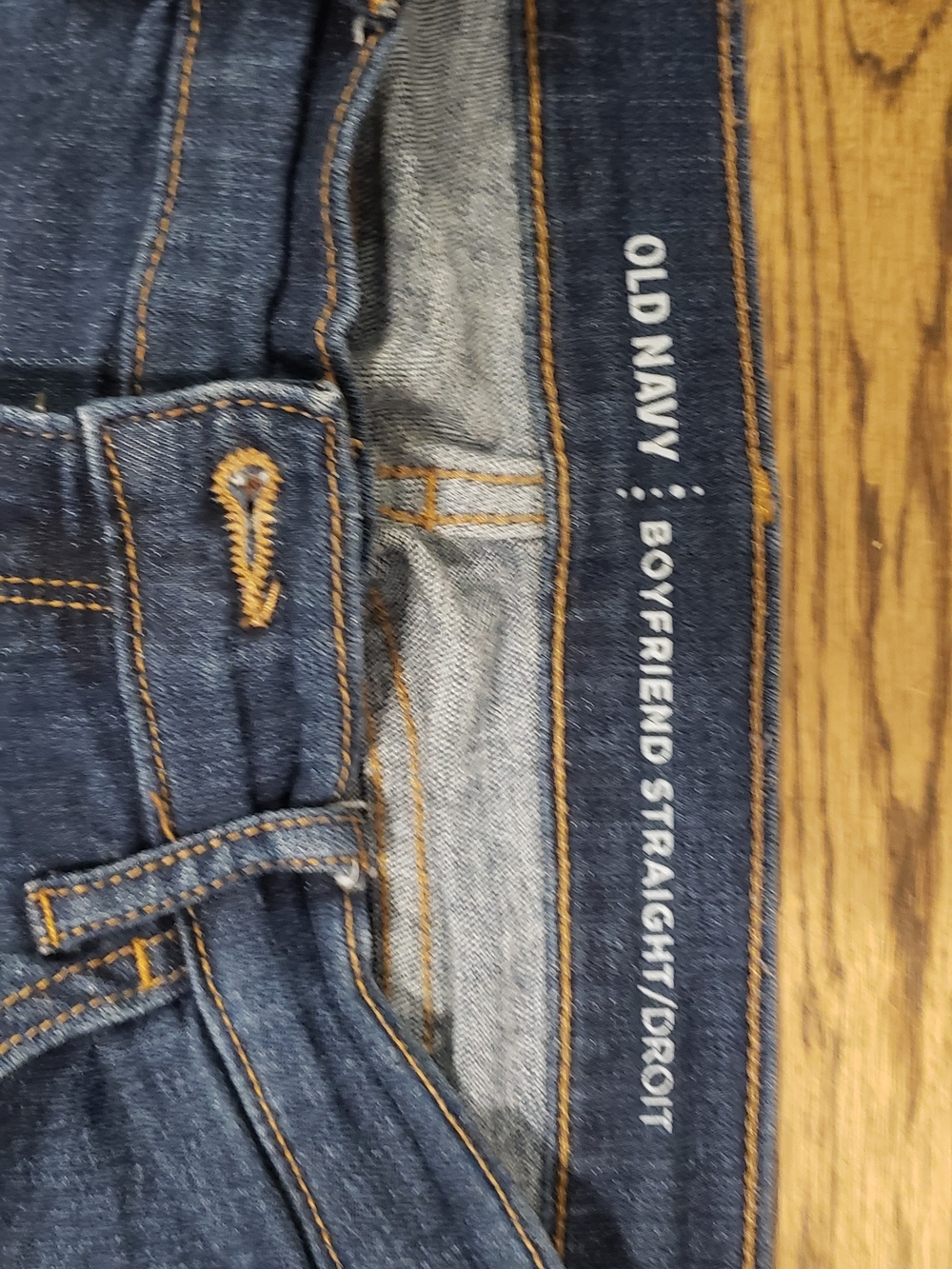 Old Navy Womens Indigo Straight Boyfriend Jeans